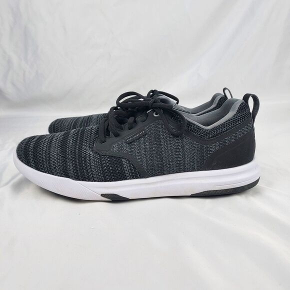 TravisMathew Mens 10 Knit Sneakers Black Grey Lace Up Casual Walking main image 5